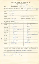Torquay United H 28.9.1968 Match Paperwork