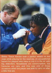 Tresor Kandol took a knock when playing for the reserves, hard work breaking into the first team - 99:00 programme feature