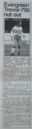 Trevor Peake Article Hatters News Issue 4 1995