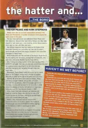 Trevor Peake and Kirk Stephens played for Luton and Nuneaton Town 2013/14 Programme Article