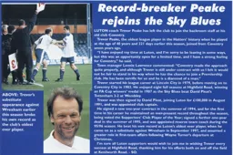 Trevor Peake leaves Luton Town - 97:98 programme feature