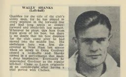Wally Shanks Luton News Handbook 1950-51