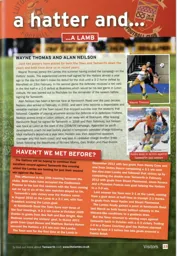 Wayne Thomas and Alan Neilson have played for both Luton and Tamworth 2013/14 Programme Article