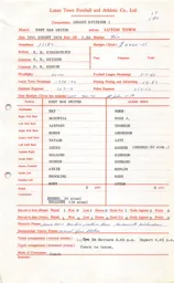 West Ham A 19.8.1974 Match Paperwork