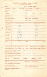 West Ham A 24.1.1953 Match Paperwork