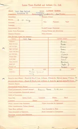 West Ham A 25.12.1951 Match Paperwork