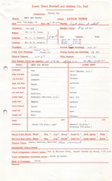 West Ham A 7.8.1974 Texaco Cup Match Paperwork