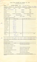 West Ham H 26.12.1953 Match Paperwork