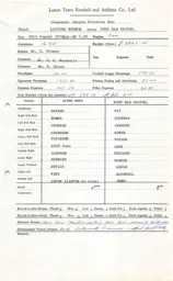 West Ham H 28.8.1974 Match Paperwork