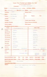 Wolverhampton W. A 30.8.1977 Match Paperwork