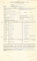 Wrexham H 16.12.1967 Match Paperwork