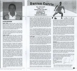 Darren Currie Interview SC Fanzine Issue 75