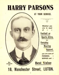 Harry Parsons Advert Luton News Handbook 1913-14