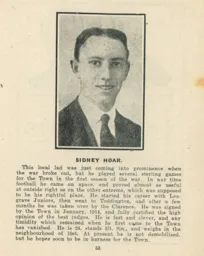 Sid Hoar Luton News Handbook 1919-20
