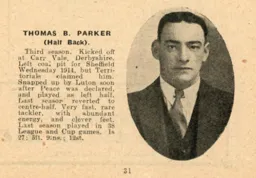Tom Parker Luton News Handbook 1921-22