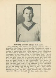 Thomas Urwin Luton News Handbook 1919-20