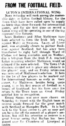 International Call Ups April 1921