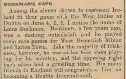 Louis Bookman Becomes Double International May 1928