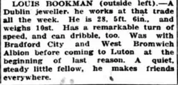 Louis Bookman Football Gazette Jan 1921