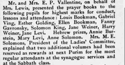 Louis Bookman Jewish World 1903