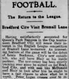 Louis Bookman Joins Bradford 1912