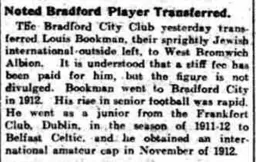 Louis Bookman Transfer June 1914