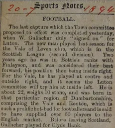 William Gallacher Signs 1894