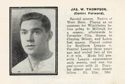 Jimmy Thompson Luton News Handbook 1926-27