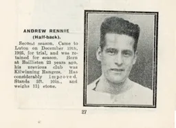 Andy Rennie Luton News Handbook 1926-27
