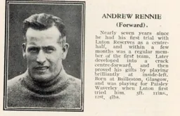 Andy Rennie Luton News Handbook 1932-33