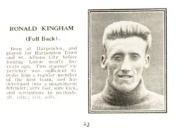 Reg Kingham Luton News Handbook 1931-32