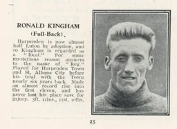 Reg Kingham Luton News Handbook 1932-33