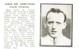 Jimmy Armstrong Luton News Handbook 1930-31