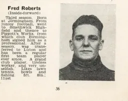 Fred Roberts Luton News Handbook 1936-37