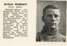 Arthur Hubbard Luton News Handbook 1936-37