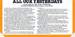 Brian Swain looks back at Brown departure