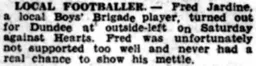 Fred Jardine Plays for Dundee 1959