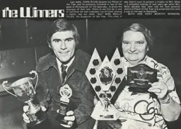 Molly Miles presents John with the Player of the Year Trophy 1972