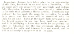 Harry Arnold Becomes President 1929-30