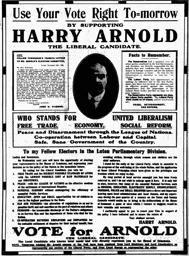 Harry Arnold General Election ad Nov 1922