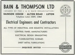 John Bain Company Advert 1968