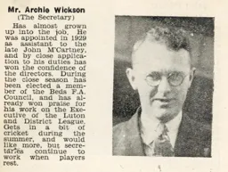 Archie Wickson Luton News Handbook 1936-37