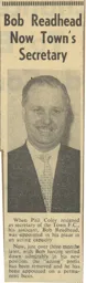 Bob Readhead appointed full time secretary 1964