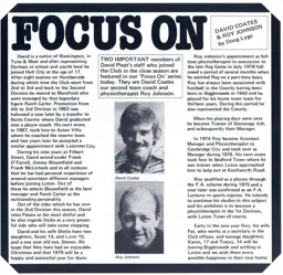 Focus on David Coates and Roy Johnson Jan 1979