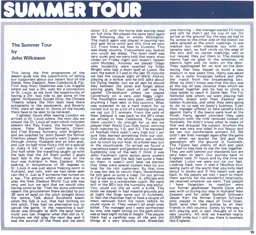 John Wilkinson Summer Tour Article 1977