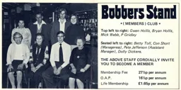 Bobbers Stand Members Club 1976