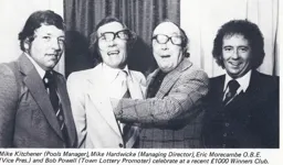 Eric larks with the pools team 1978