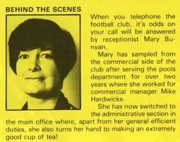Mary Bunyan Behind the Scenes 1981
