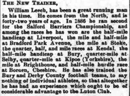 William Leech Appointment August 1903