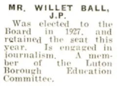 Willet Ball Luton News Handbook 1930-31